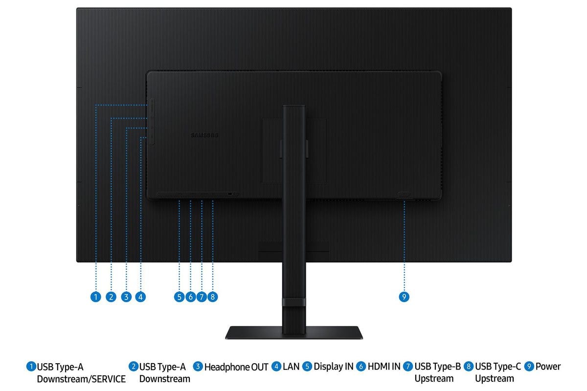 SAMSUNG ViewFinity S8 S37D804UAU - Ecran 37"- 4K - 3840 x 2160 UHD @ 60 Hz - VA - 350 cd/m²- HDR10 - 5ms - HDMI, DP, USB-C, LAN, KVM