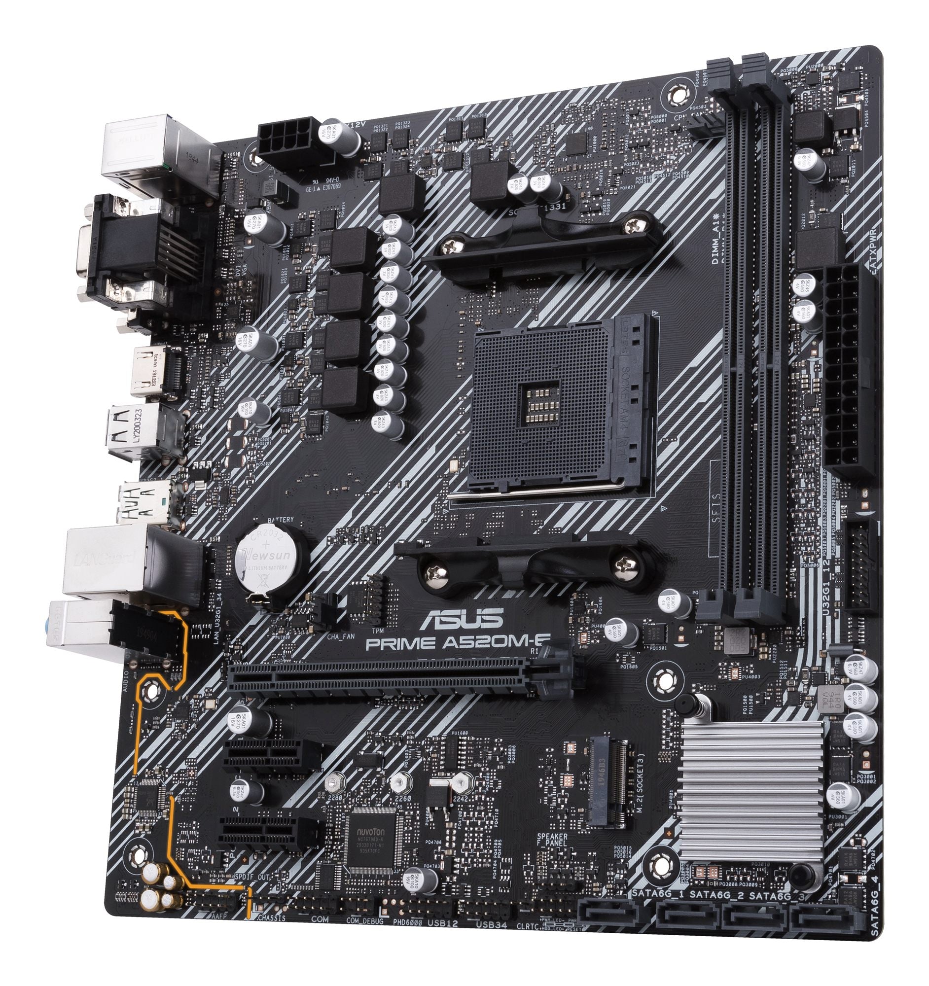 ASUS PRIME A520M-E/CSM AMD A520 Ryzen AM4 micro ATX motherboard with M.2 support 1Gb Ethernet HDMI/DVI/D-Sub SATA 6 Gbps USB 3.2