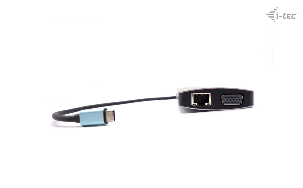 I-TEC USB-C Metal Nano Dock 1xHDMI 1xVGA 1xSD,1xmicroSD Cardreader 1xGLAN 3xUSB 3.1 1xUSB-C Data 1xUSB-C PD Sans Alimentation