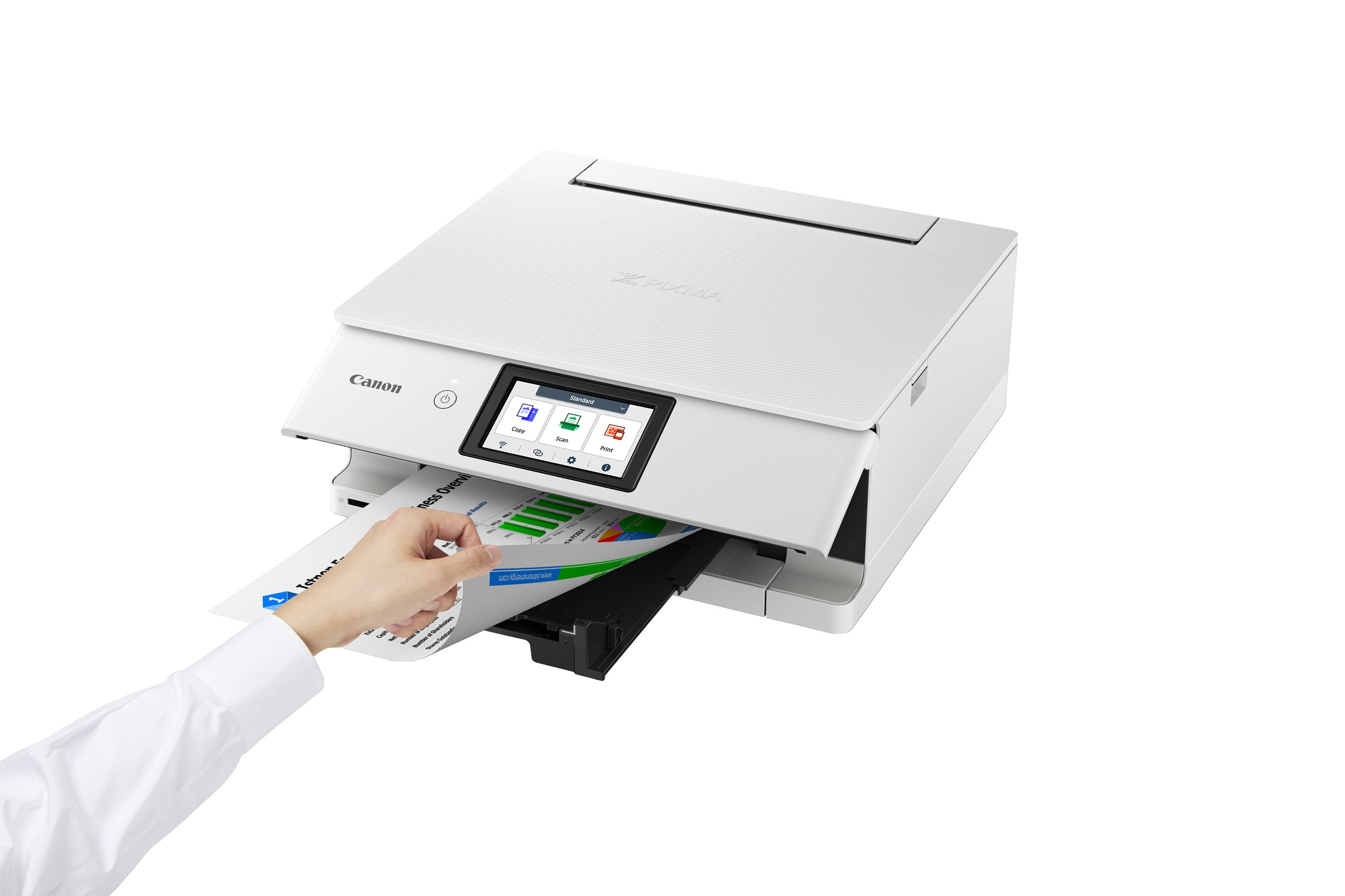 CANON PIXMA TS8751 MFP colour ink-jet A4 15 ipm print 200 sheets USB 2.0 Wi-Fi white