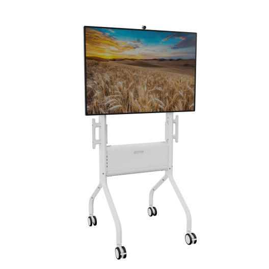 Chief Voyager Large Manual Height Adjustable AV Cart for Screen SizesÂ 50in - 85in or up to 79.4Kg White