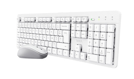 TRUST Pack clavier & souris sans fil ODY II silencieux - blanc (FR)