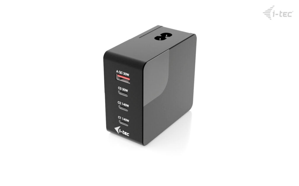 I-TEC 140W Intelligent Multiport USB Charger 3x USB-C 1x USB-A LCD display