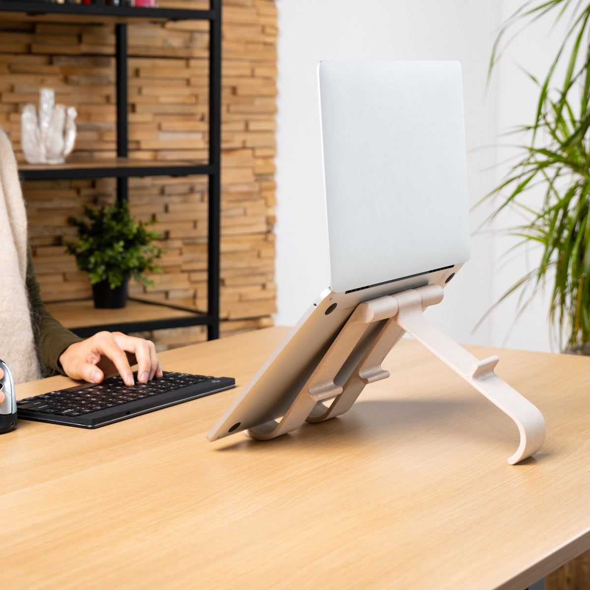 R-GO TOOLS Support pour PC et tablette Treepod, chêne