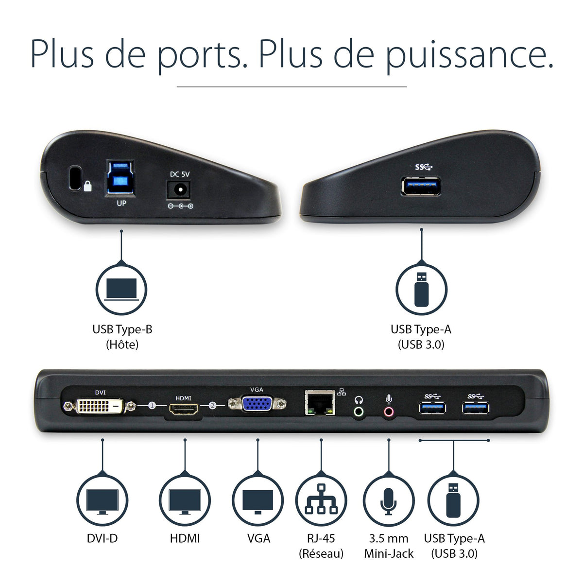 Universal Dual Monitor USB 3 Laptop Dock