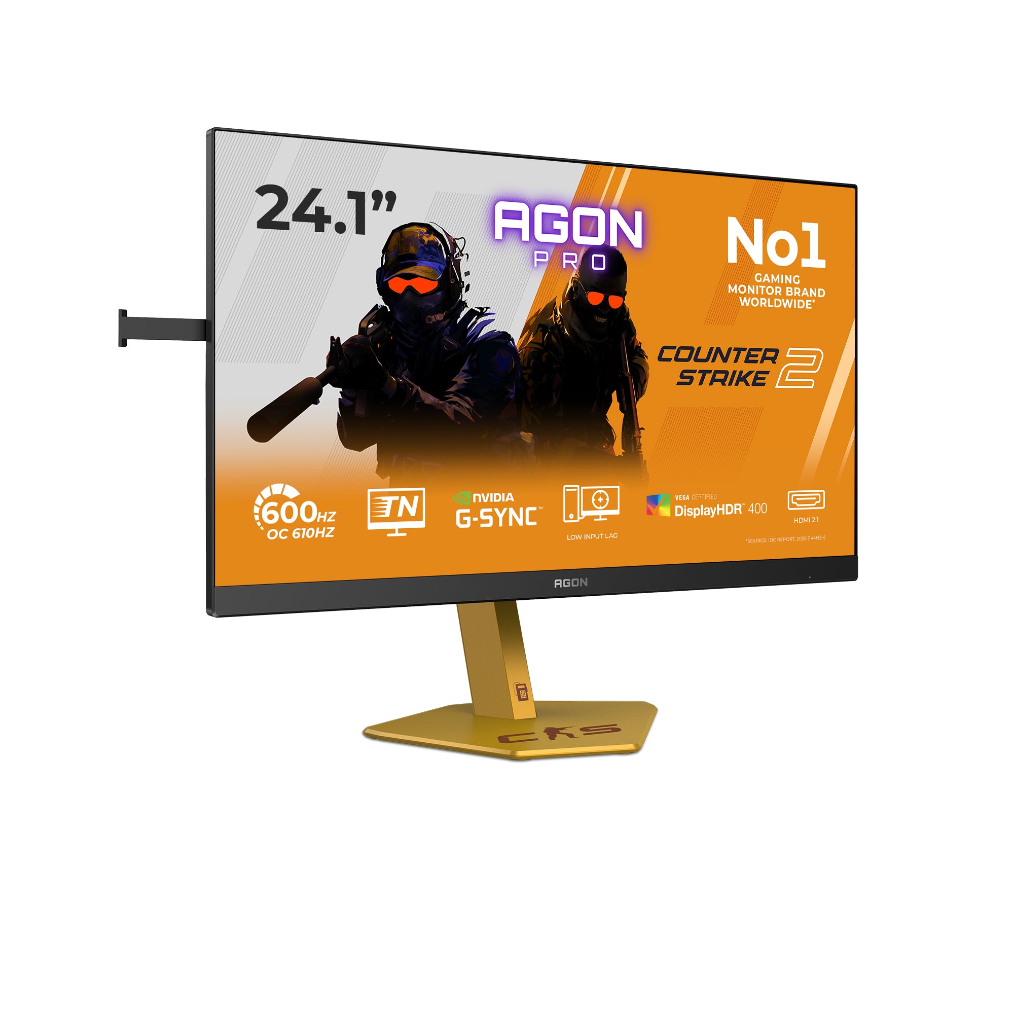 AOC CS24A 24.1p FHD Fast TN 610Hz 0.5ms 500cd/m2 HDMI2.1 DP USB 3.2 HUB USB PIVOT