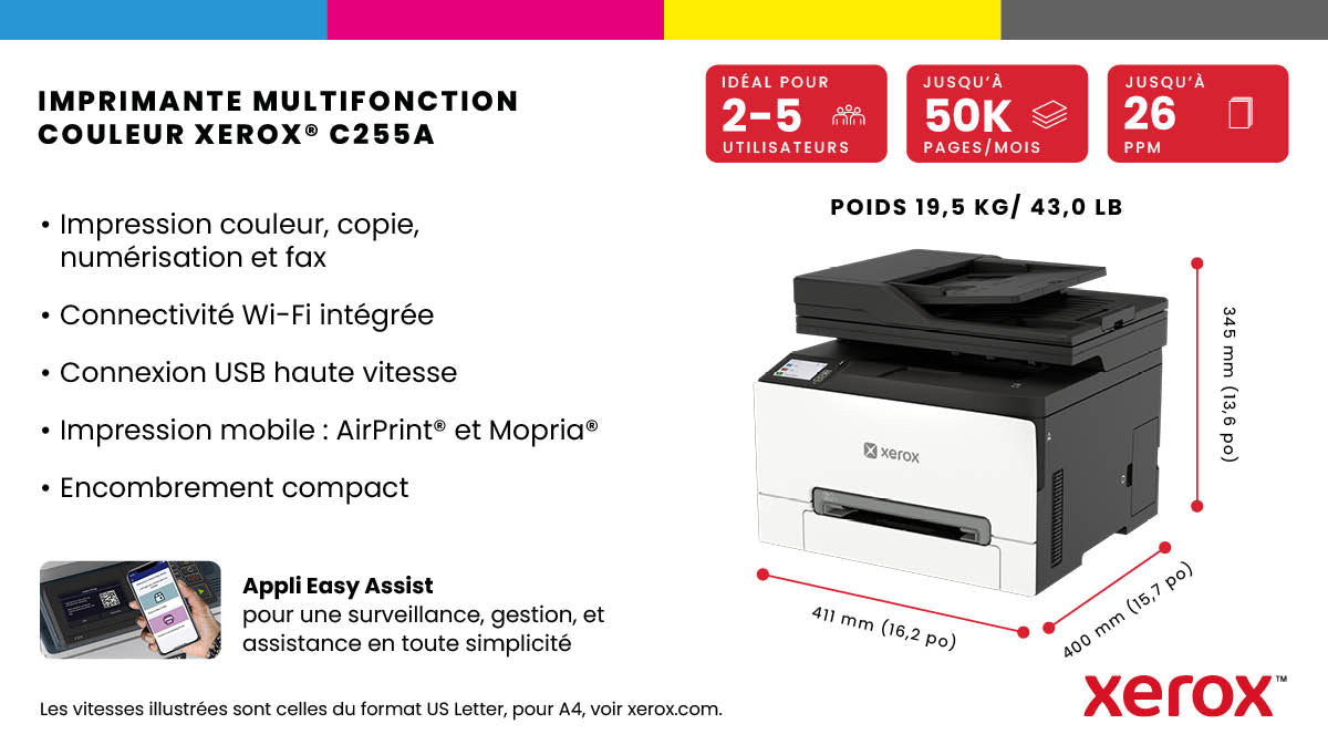 C255 A4 25ppm Wireless Duplex Copy/Print