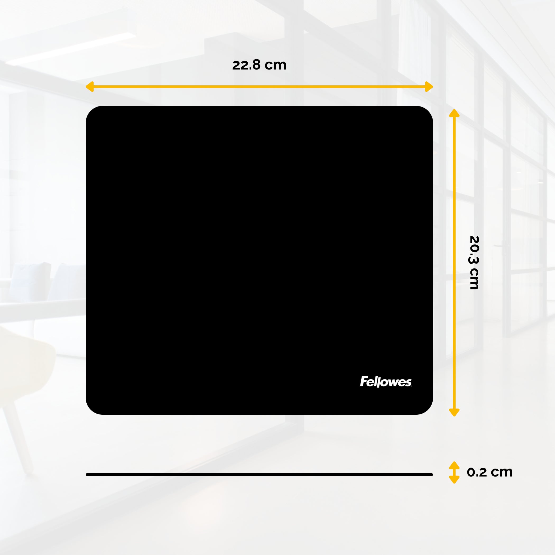 FELLOWES Recycled Optical Mousepad Black
