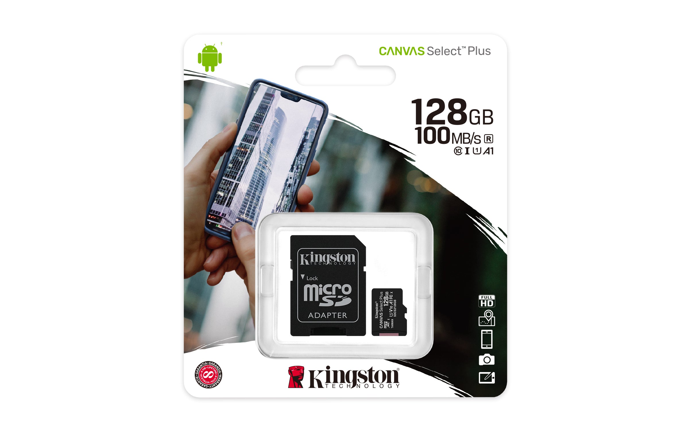 Kingston carte mémoire SDCS2/128GB 128 Go