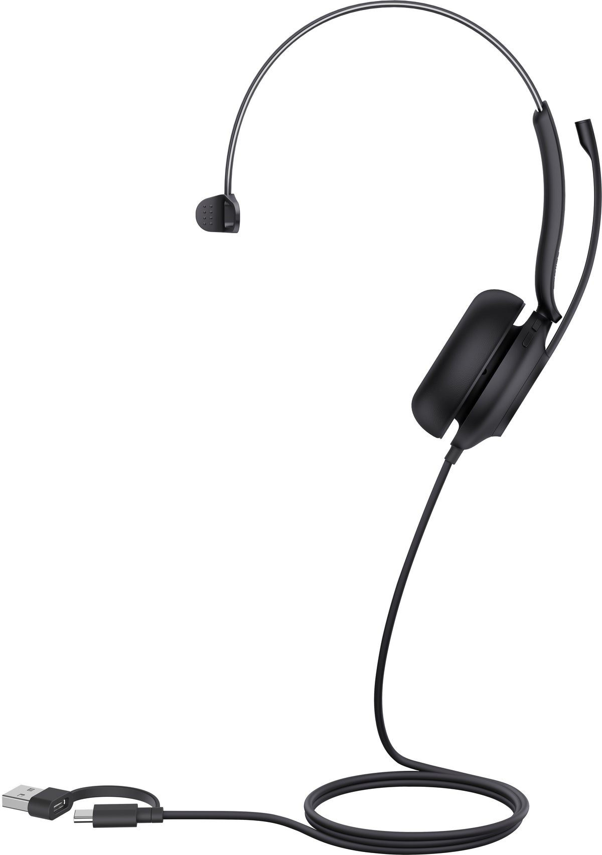Yealink UH35 Mono Teams USB-C/A Avec fil Arceau Appels/Musique USB Type-C / USB Type-A Noir