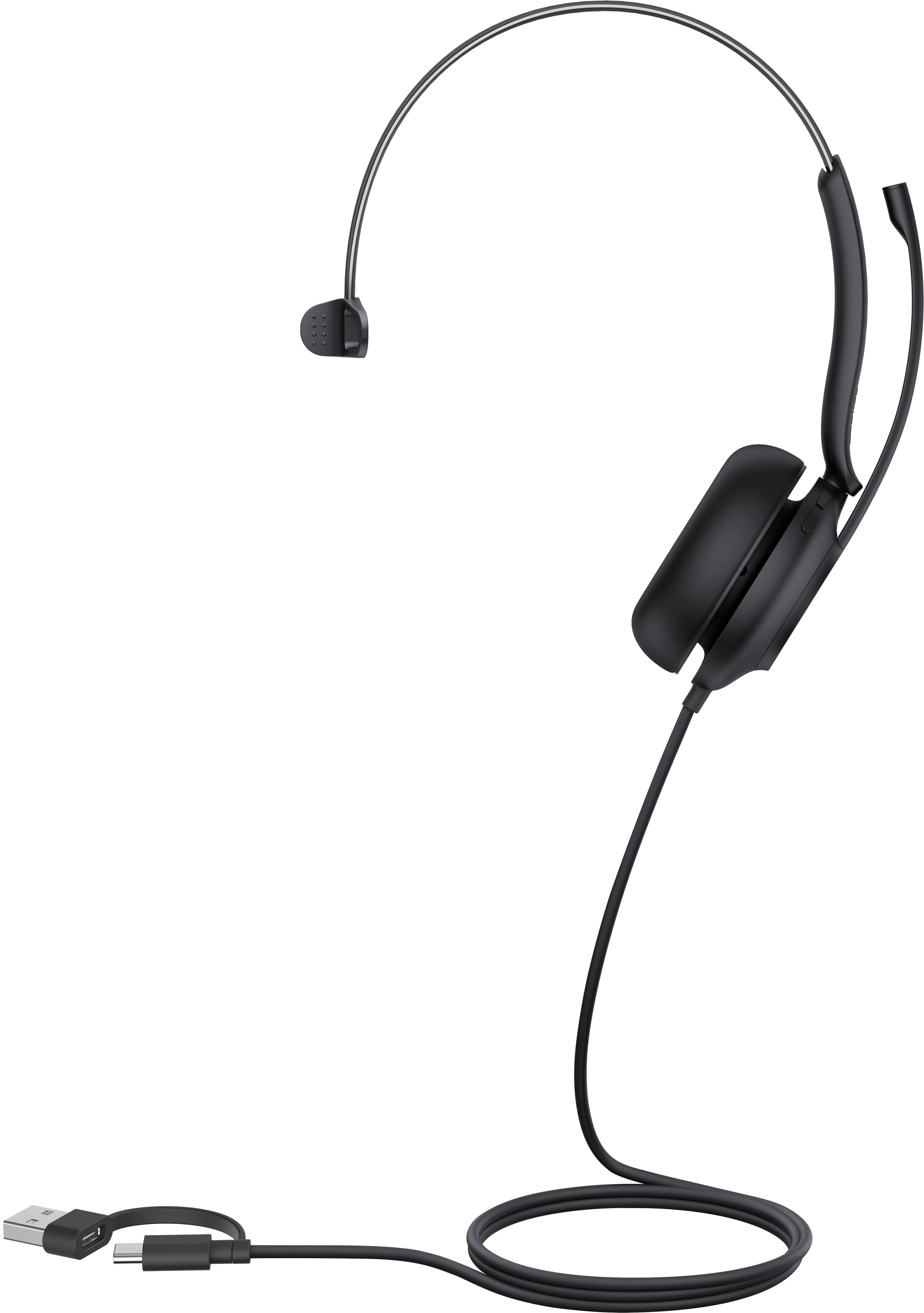 Yealink UH35 Mono Teams USB-C/A Avec fil Arceau Appels/Musique USB Type-C / USB Type-A Noir