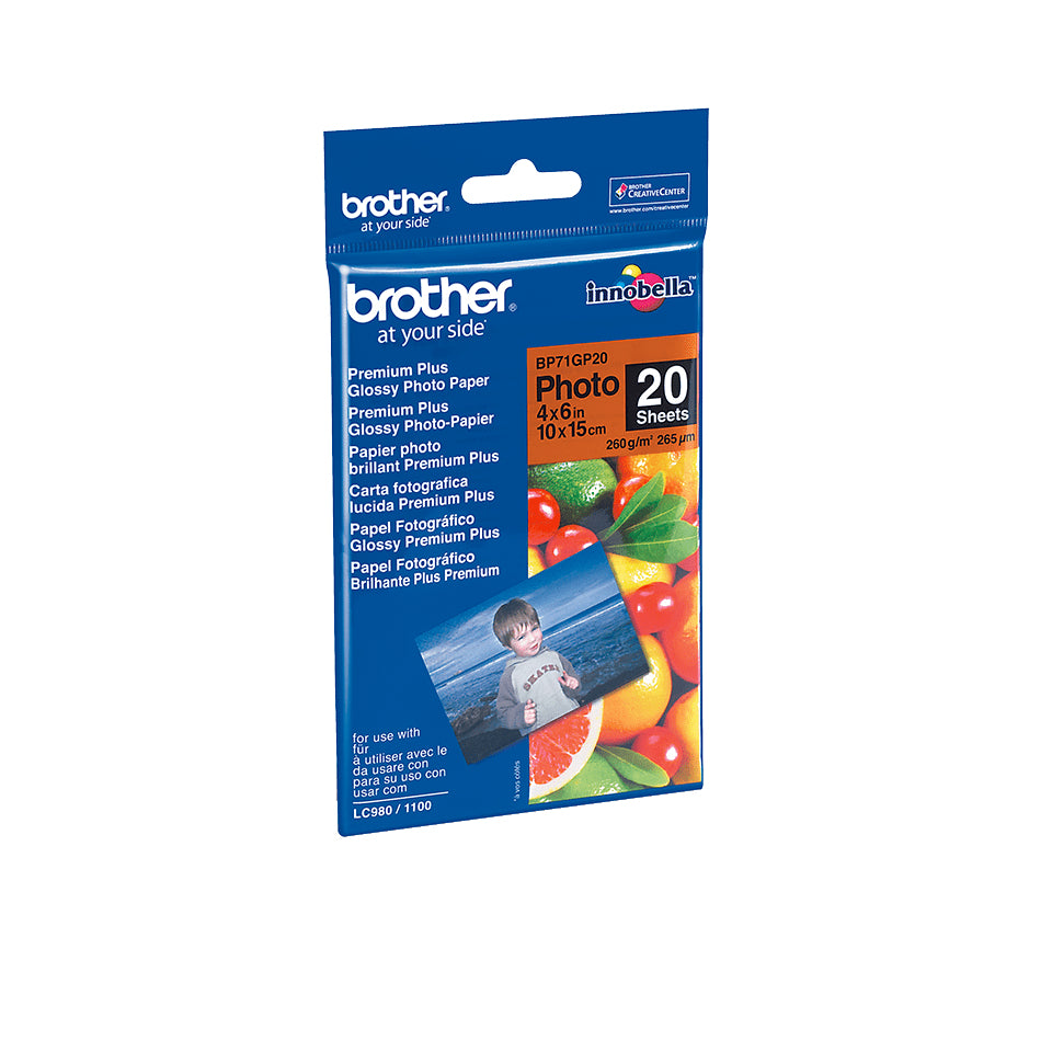 BROTHER Papier photo brillant 10x15 20 f