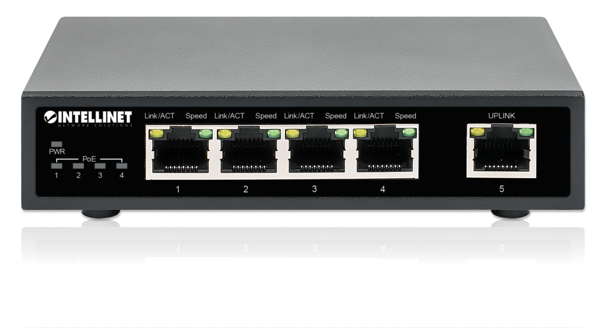 Intellinet 561839 commutateur réseau Gigabit Ethernet (10/100/1000) Connexion Ethernet, supportant l'alimentation via ce port (PoE) Noir