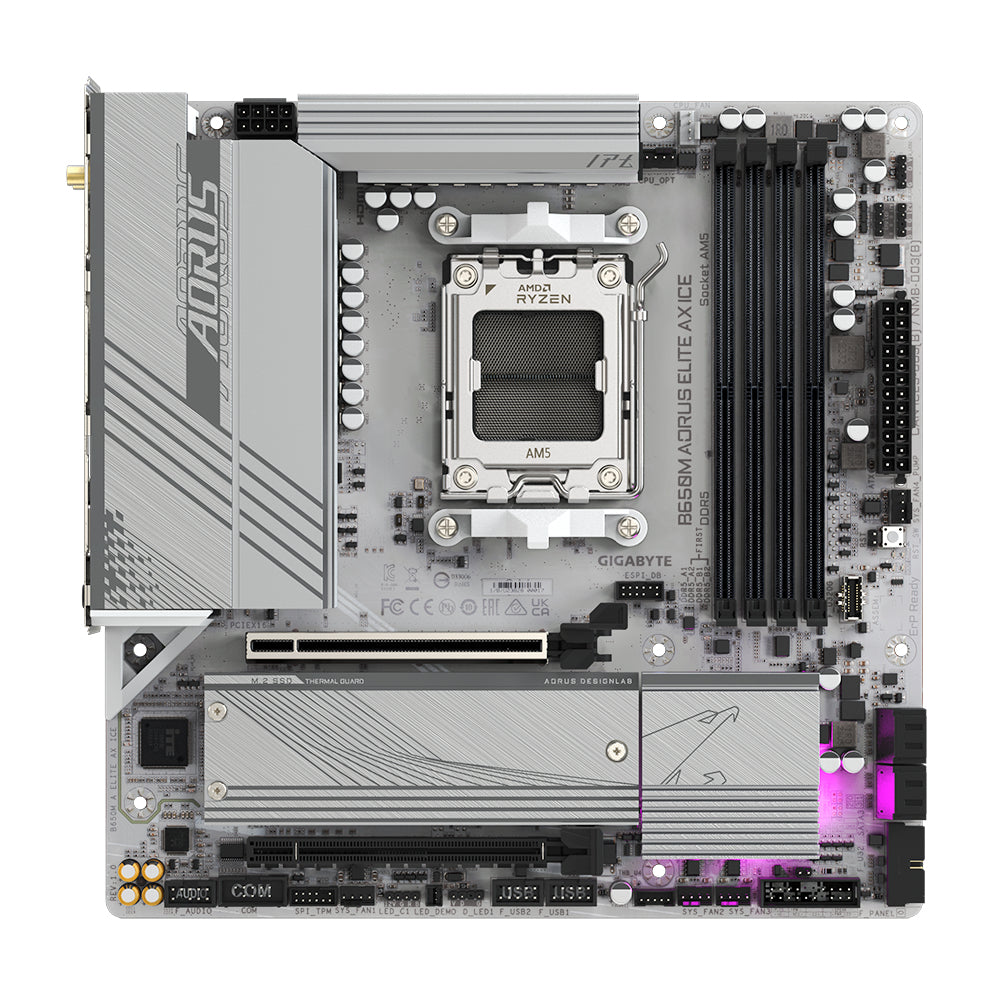 GIGABYTE B650M AORUS ELITE AX ICE carte mere AMD B650 Emplacement AM5 micro ATX