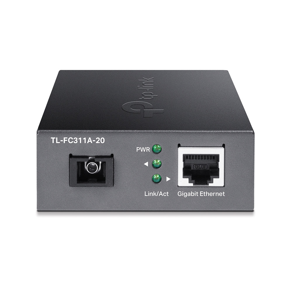 TP-LINK Omada 10/100/1000 Mbps RJ45 to 1000 Mbps Single-mode SC WDM Bi-Directional Fiber Converter
