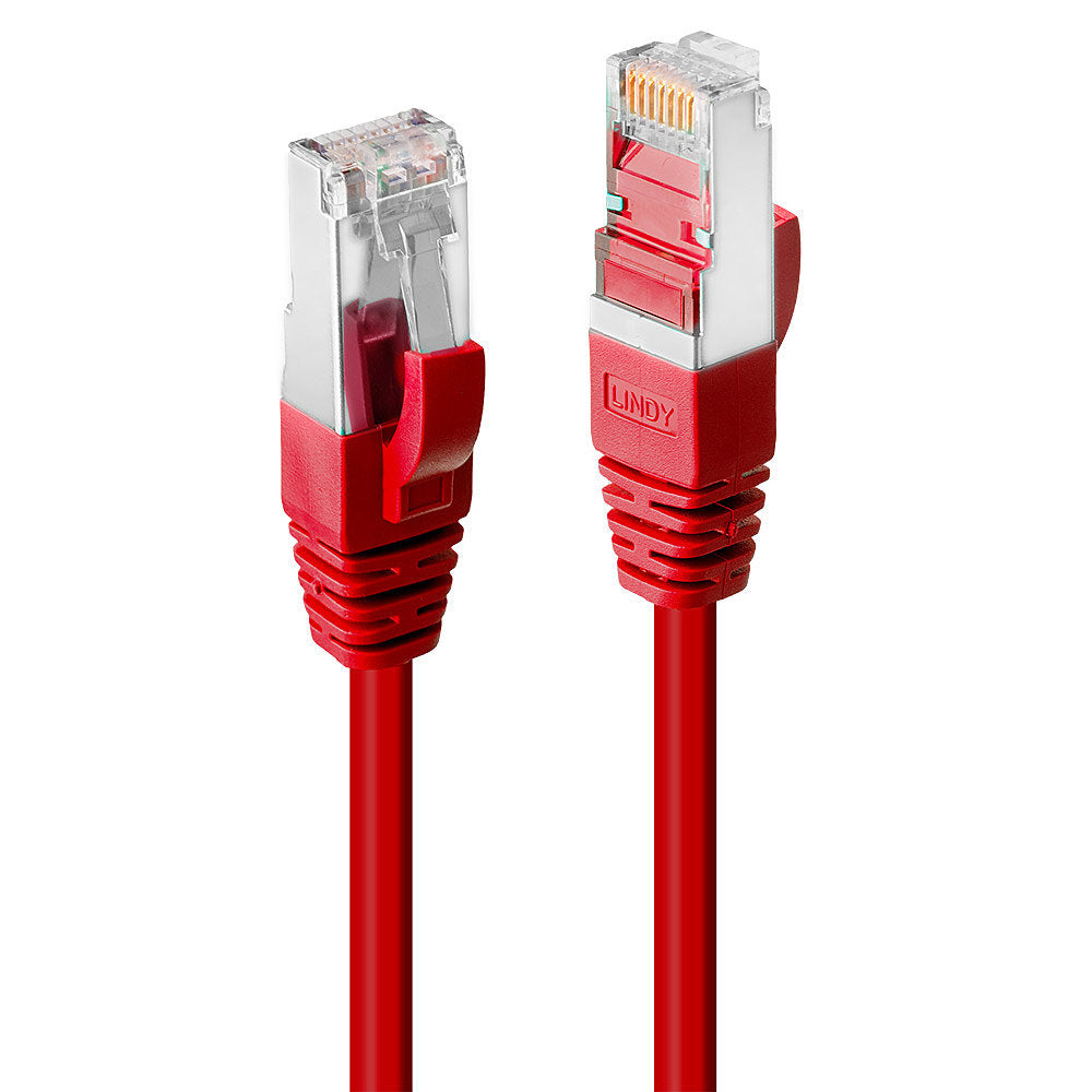 LINDY S/FTP Cat.6 Cable Red 1m LSOH incl. Testprotocol