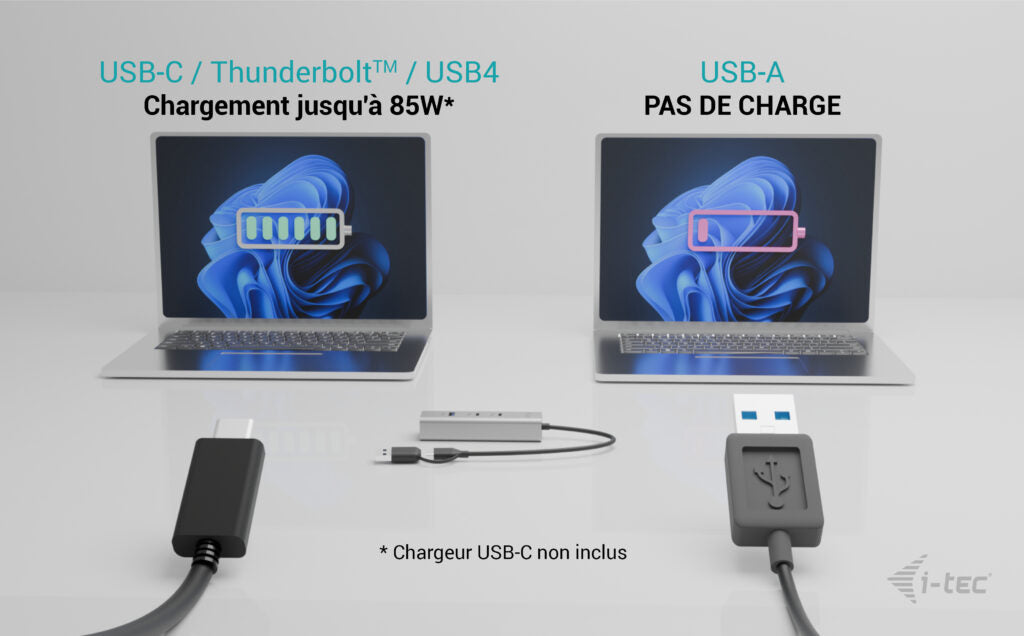 I-TEC Universal Charging Metal HUB 2x USB-C 3.2 Gen.1 + 2x USB-A 3.2 Gen.1 1x USB-C PD 85W