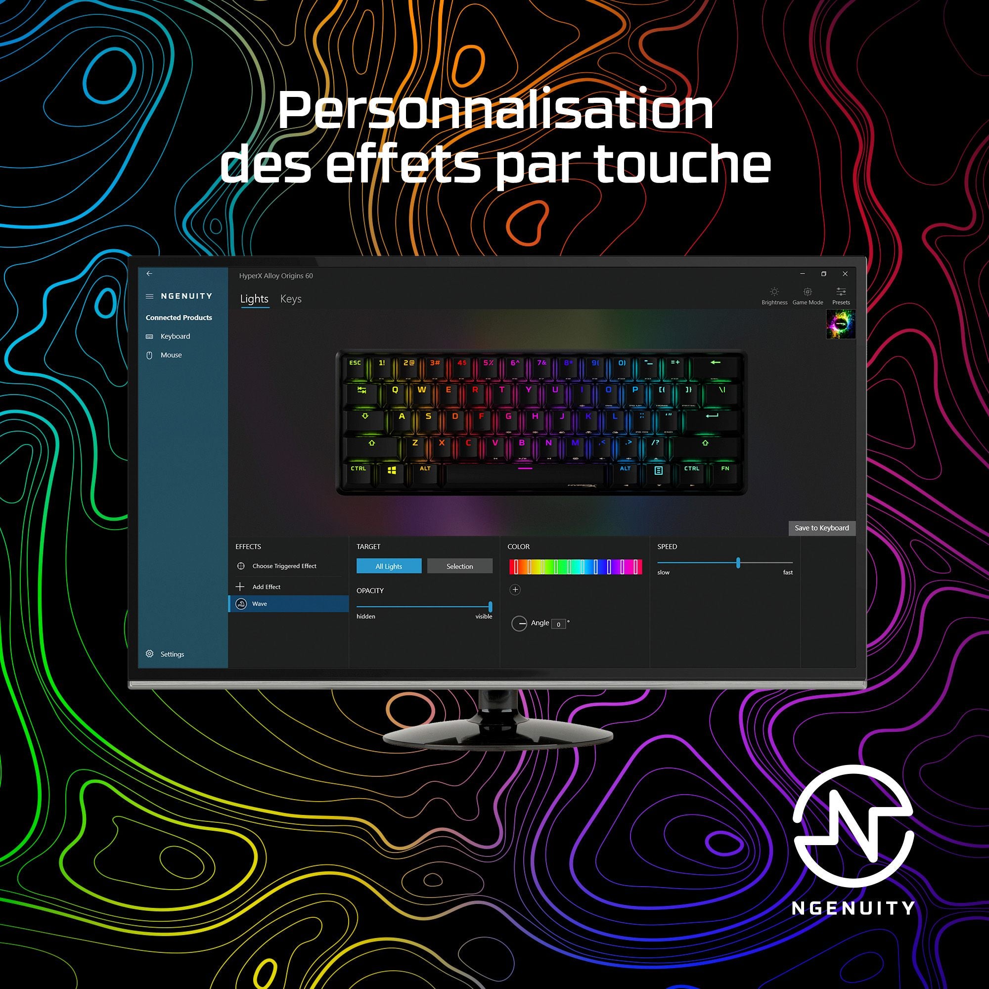 HyperX Alloy Origins 60 - Clavier Mécanique de Jeu - HX Red (Disposition US)