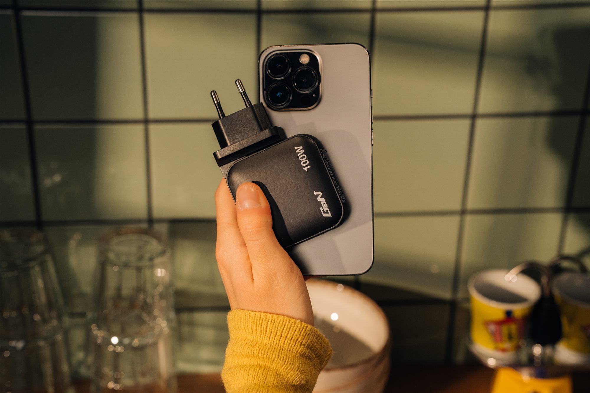 Mini GaN Charger 100W 3Port US/EU/UK ADP