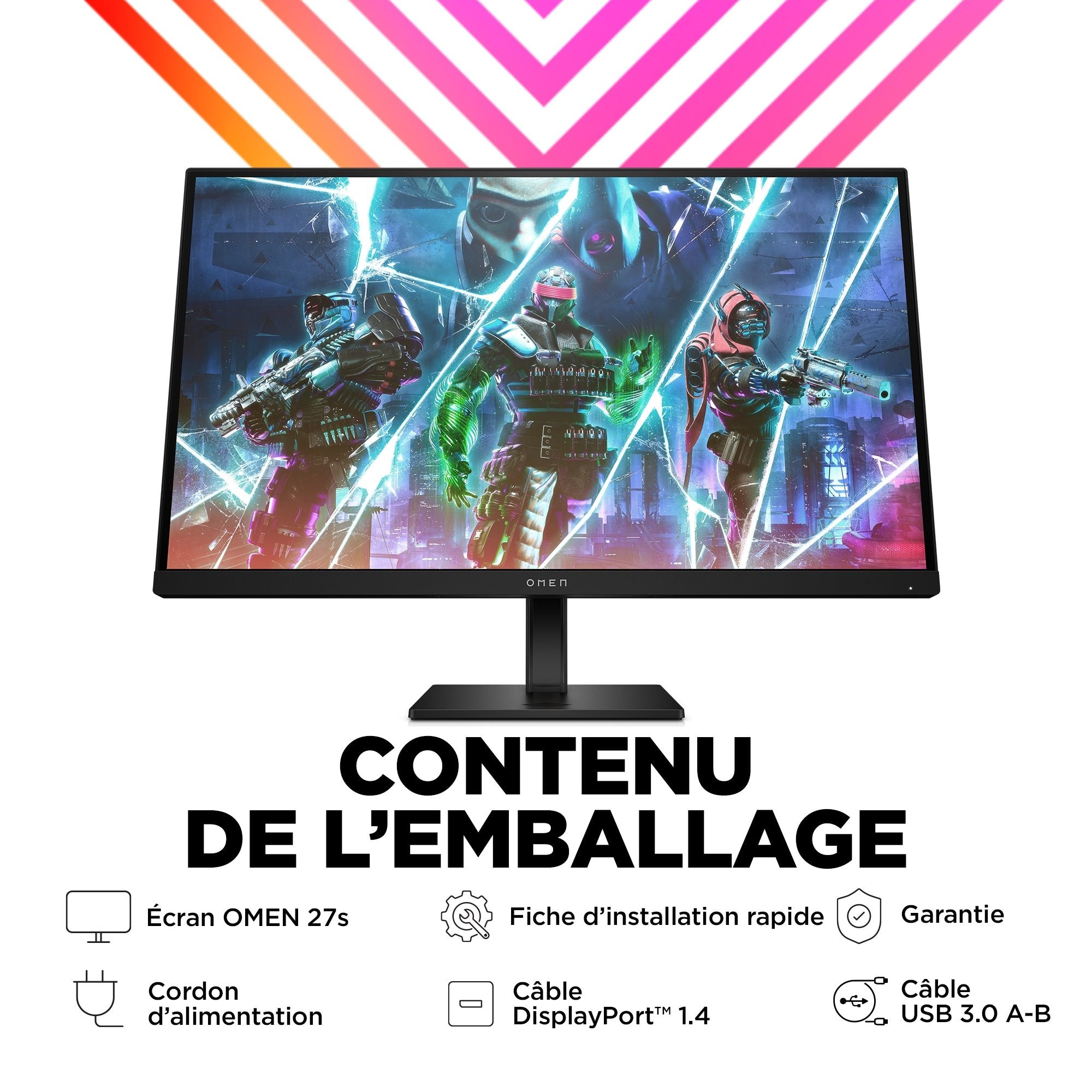 "OMEN by HP 27 inch FHD 240Hz Gaming Monitor - OMEN 27s écran plat de PC 68,6 cm (27"") 1920 x 1080 pixels Full HD LCD Noir"