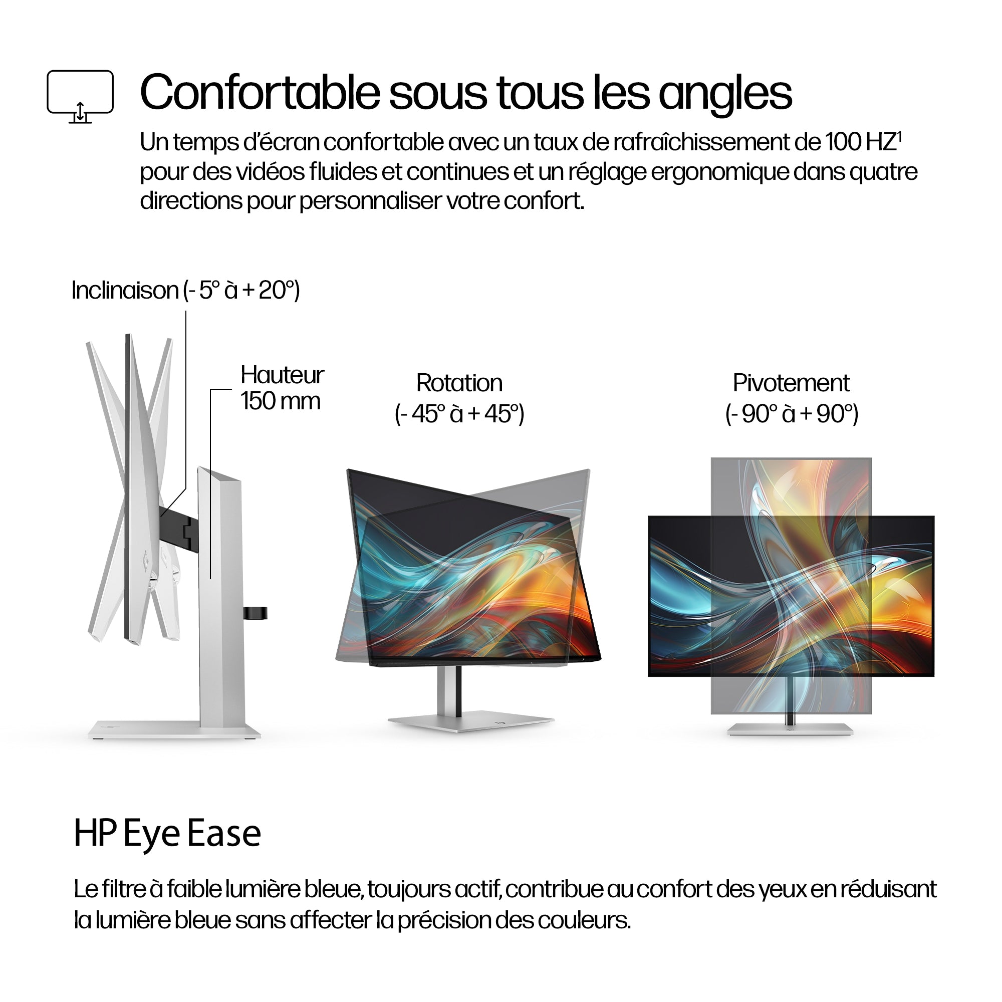 HP Écran FHD HP Série 7 Pro 724pf 23.8p FHD 1920x1080 HDMI USB hub DisplayPort 3/3/0