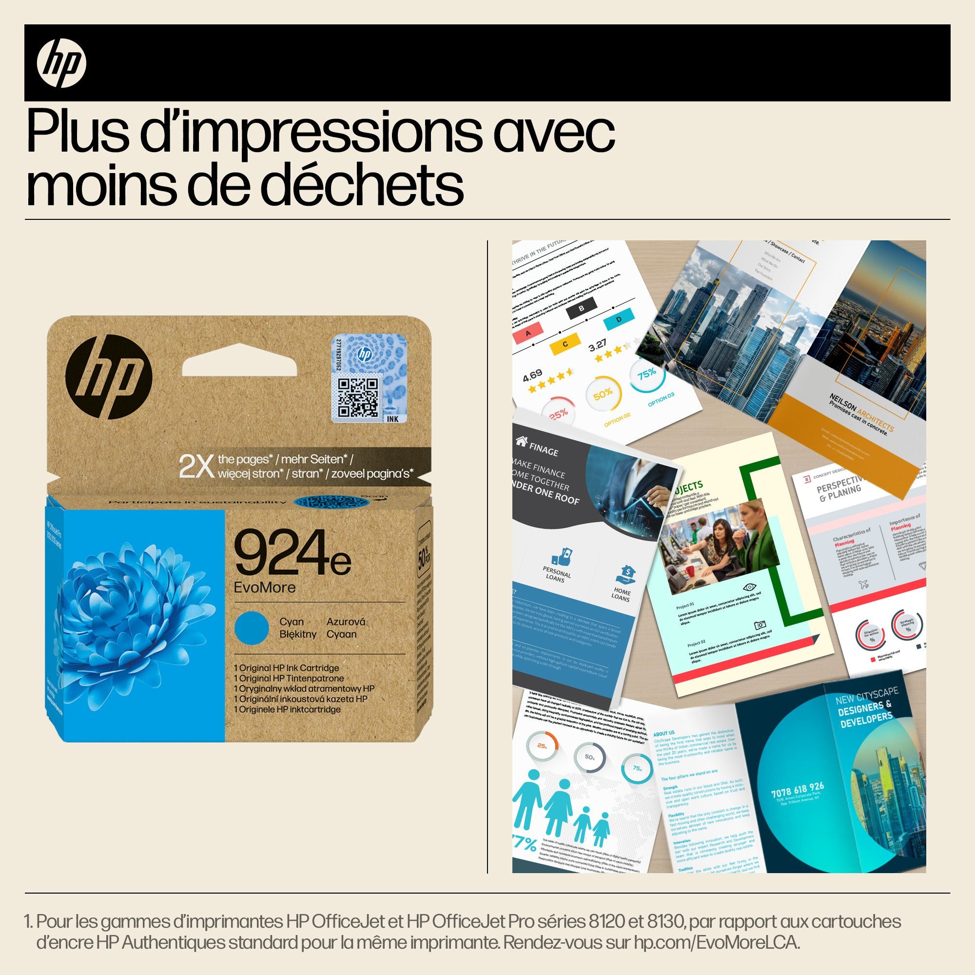 HP 924e EvoMore Cyan Original Ink Cartridge