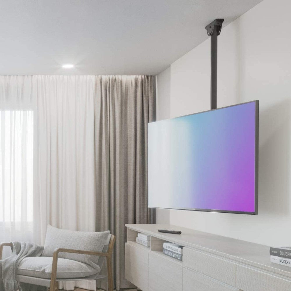 "Techly ICA-CPLB 944S Support de plafond pour TV 32-55"" LED/LCD 50kg réglable"