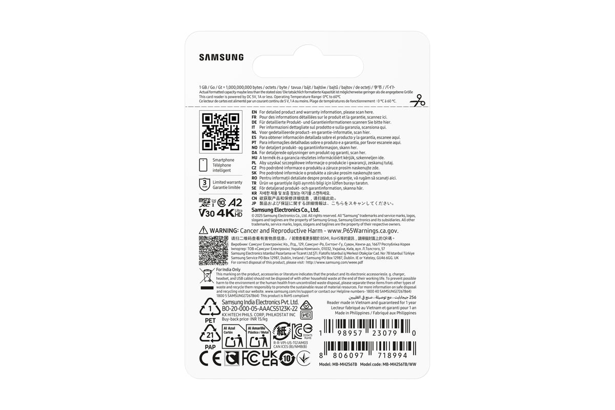 Micro SD T9 256GB+USB Reader