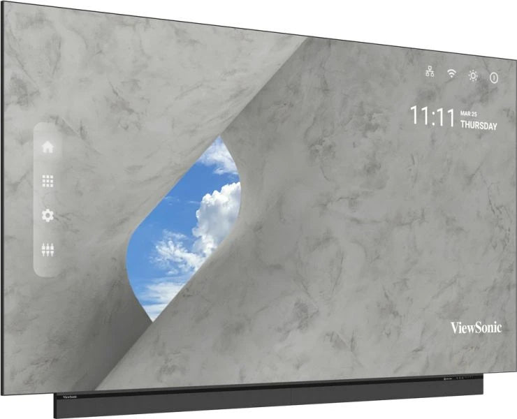 Viewsonic, 163inch Direct View LED Display, 3840x2160P, 13Bit, Refresh Rate 3840Hz, Pixel Pitch 0.9mm, Hdmi Input & Output, COB, Black