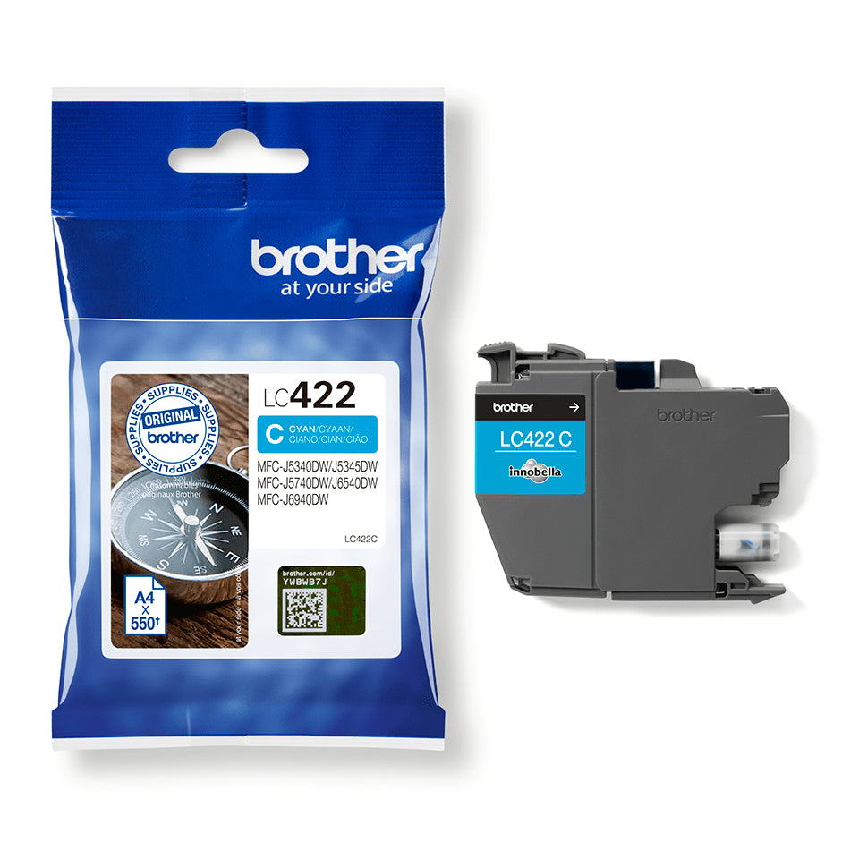 BROTHER LC422C Ink Cartridge For BH19M/B Compatible with MFC-J5340DW MFC-J5740DW MFC-J6540DW MFC-J6940DW 550 pages
