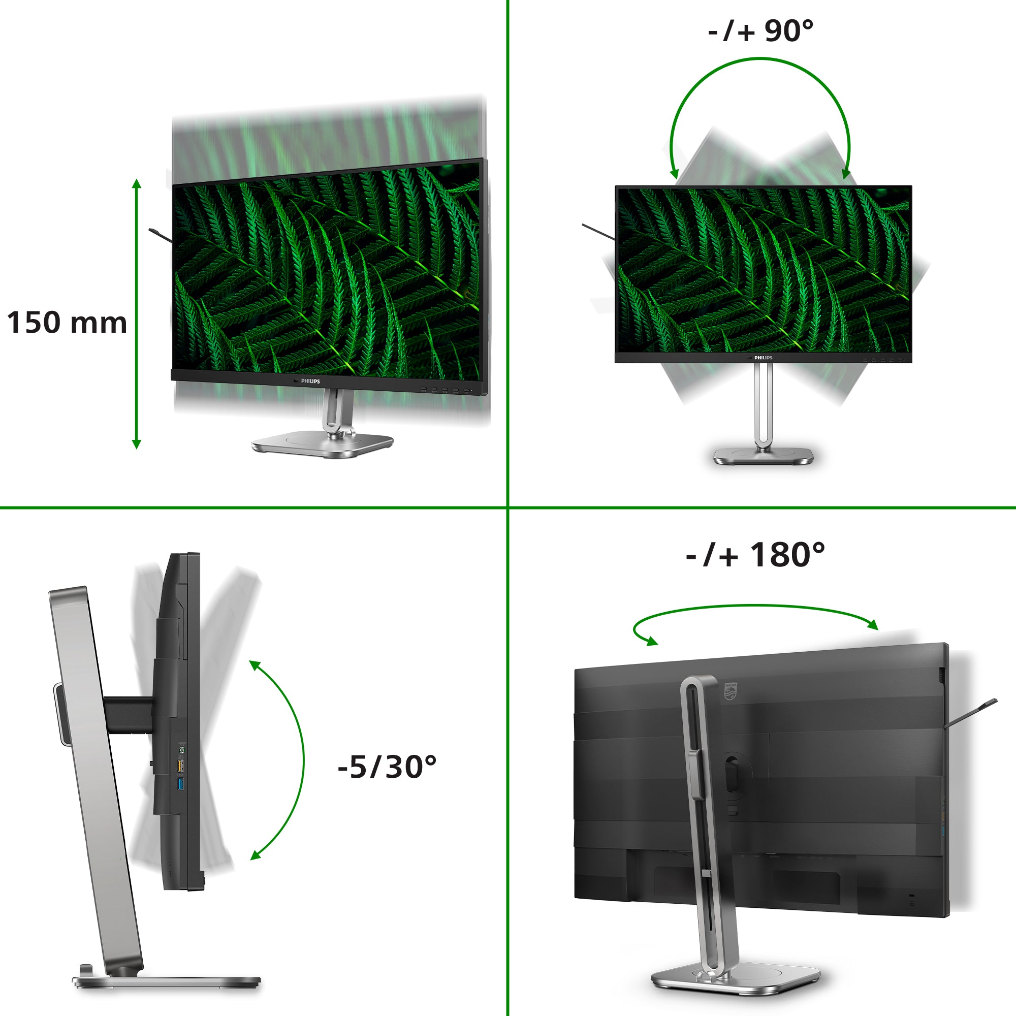 PHILIPS 27B2G5200/00 Ecran 27p FHD LED 16:9 IPS 75Hz D-SUB HDMI 1.4 DP 1.2