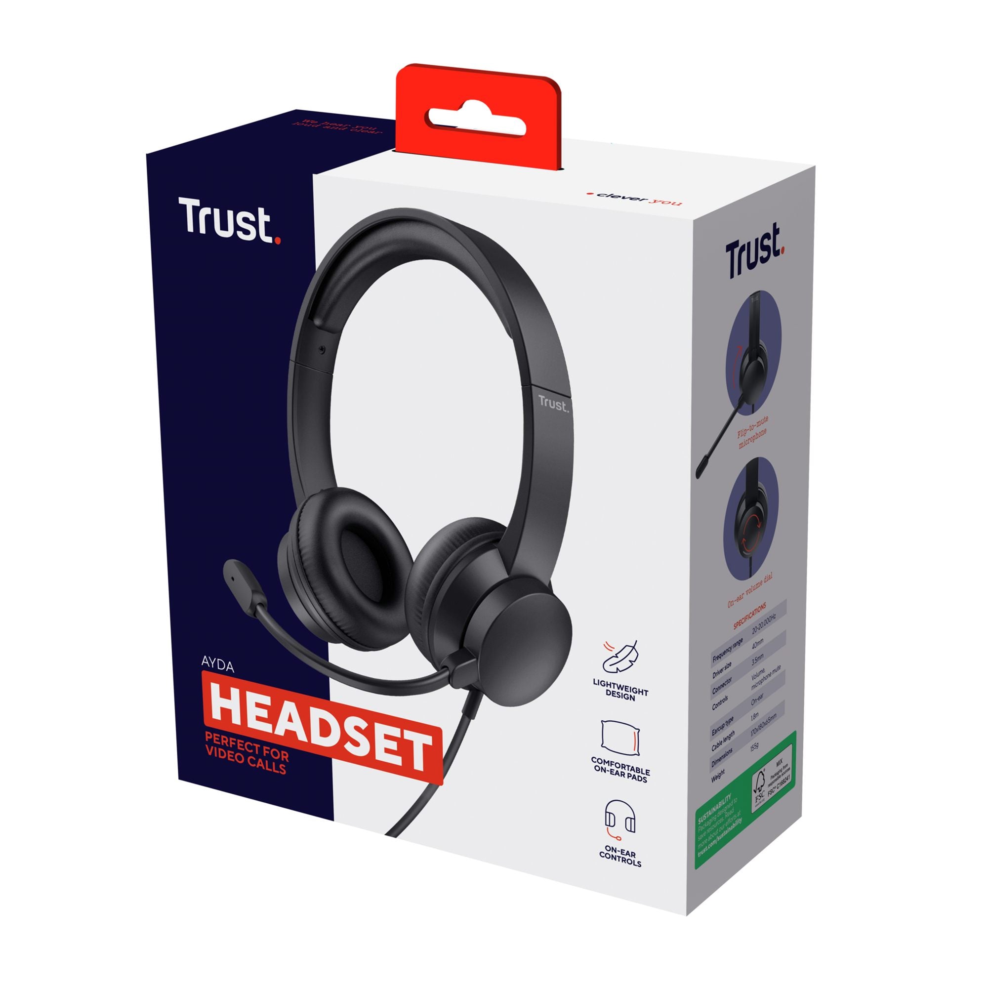 TRUST Casque-micro AYDA pour ordinateur 35mm