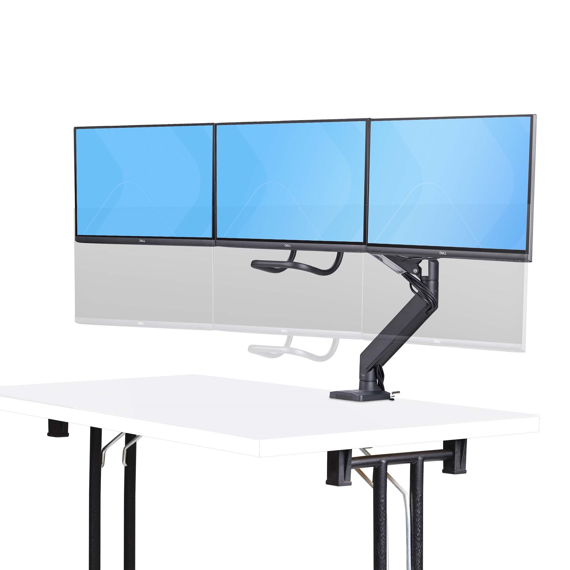 Triple Monitor Desk Mount 27in Screens