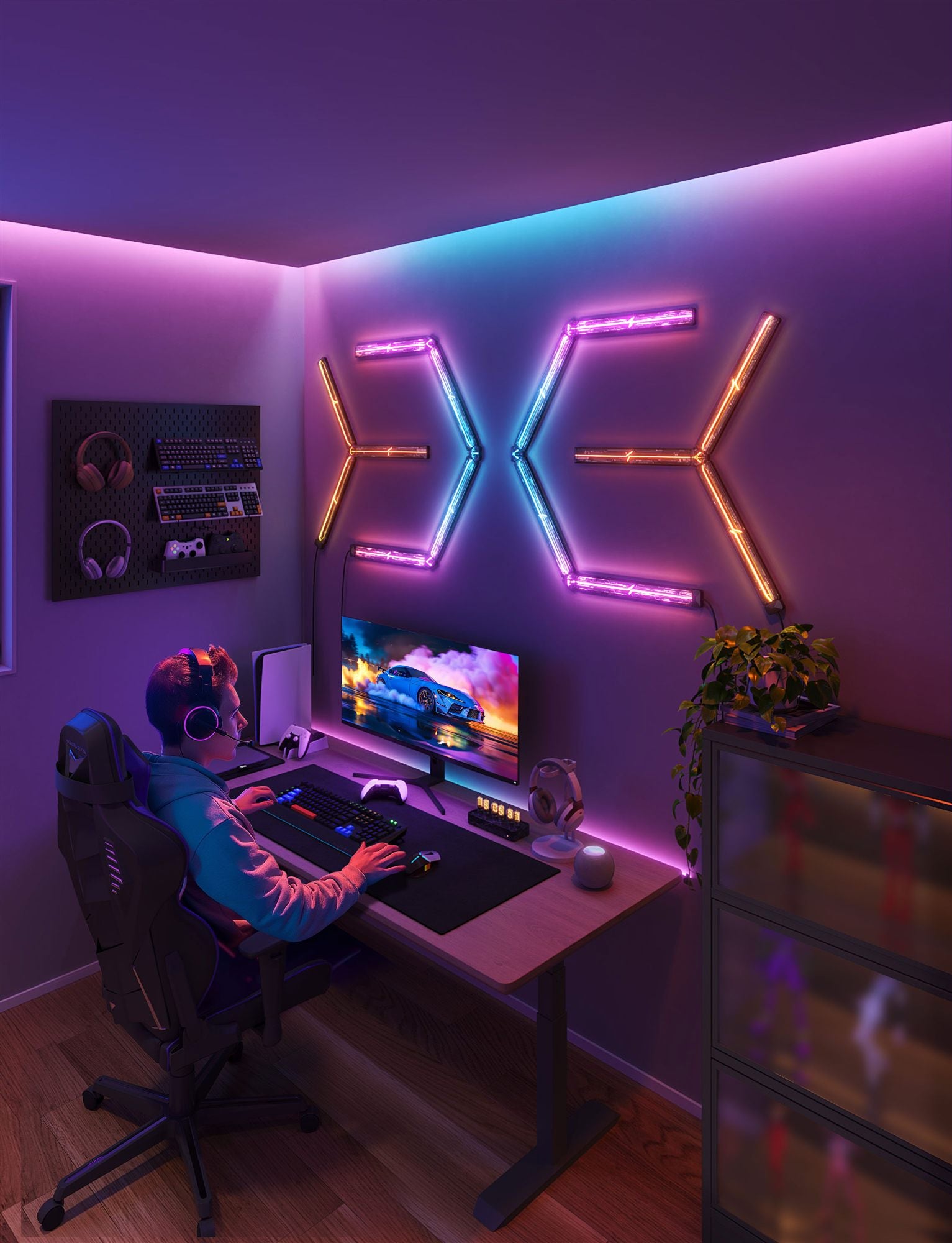 Govee H6063 Gaming Wall Light | Éclairage LED | RGBIC, Wi-Fi 2.4GHz + Bluetooth
