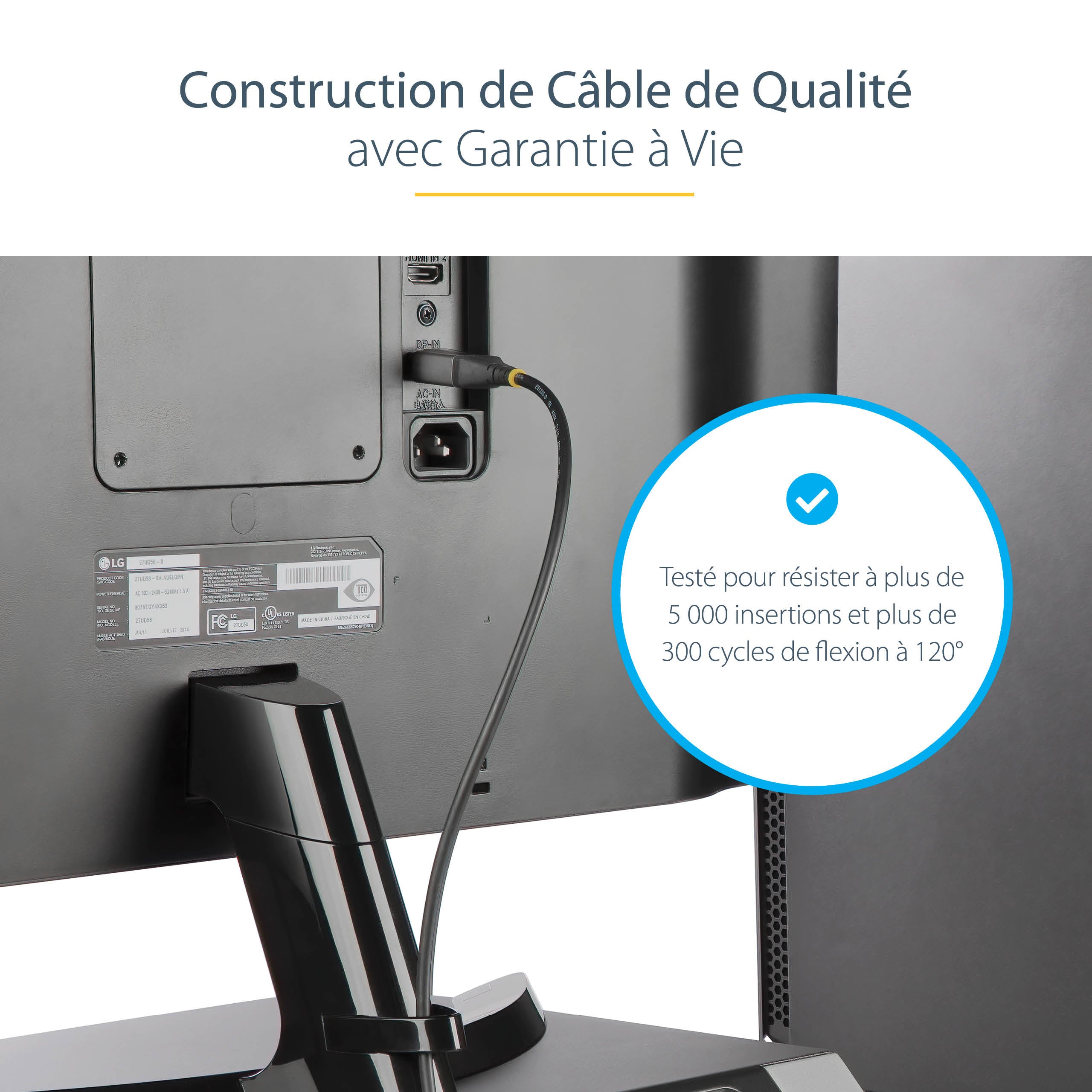 13ft Certified DisplayPort 1.4 Cable 8K