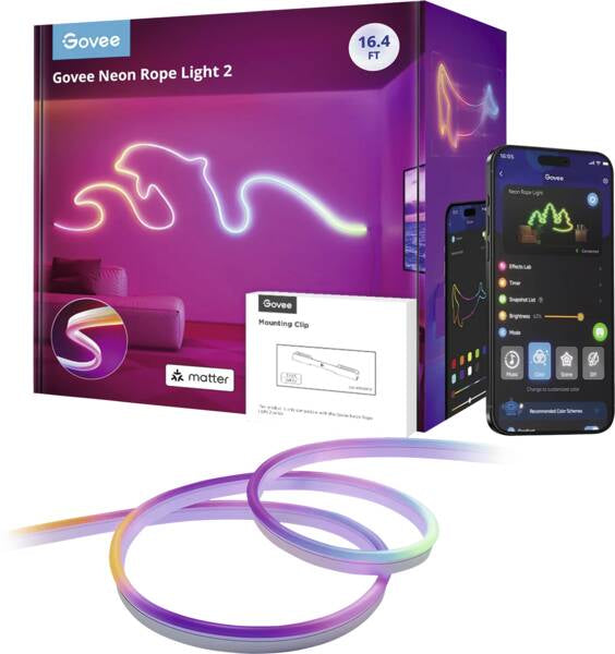 Govee H61D5 Lumieres Néon 2 5m | Éclairage LED | Matter, HomeKit, Google, Alexa, SmartThings