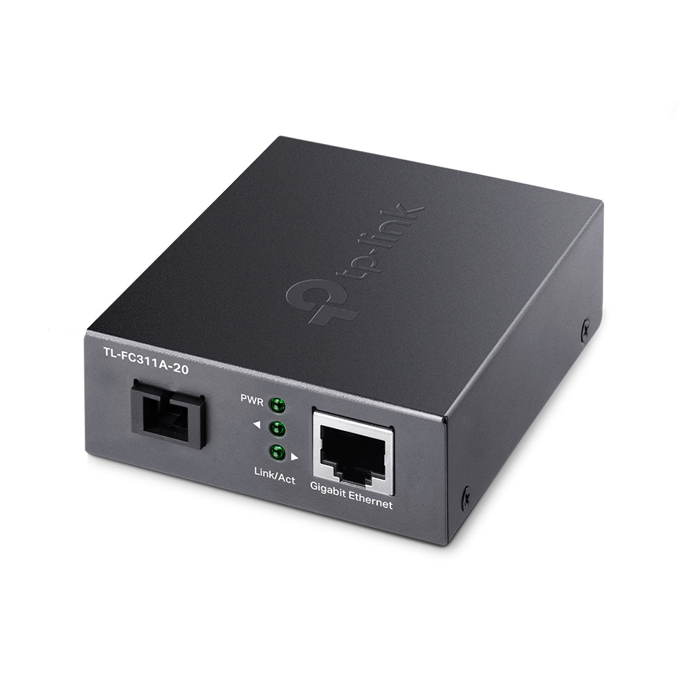 TP-LINK Omada 10/100/1000 Mbps RJ45 to 1000 Mbps Single-mode SC WDM Bi-Directional Fiber Converter