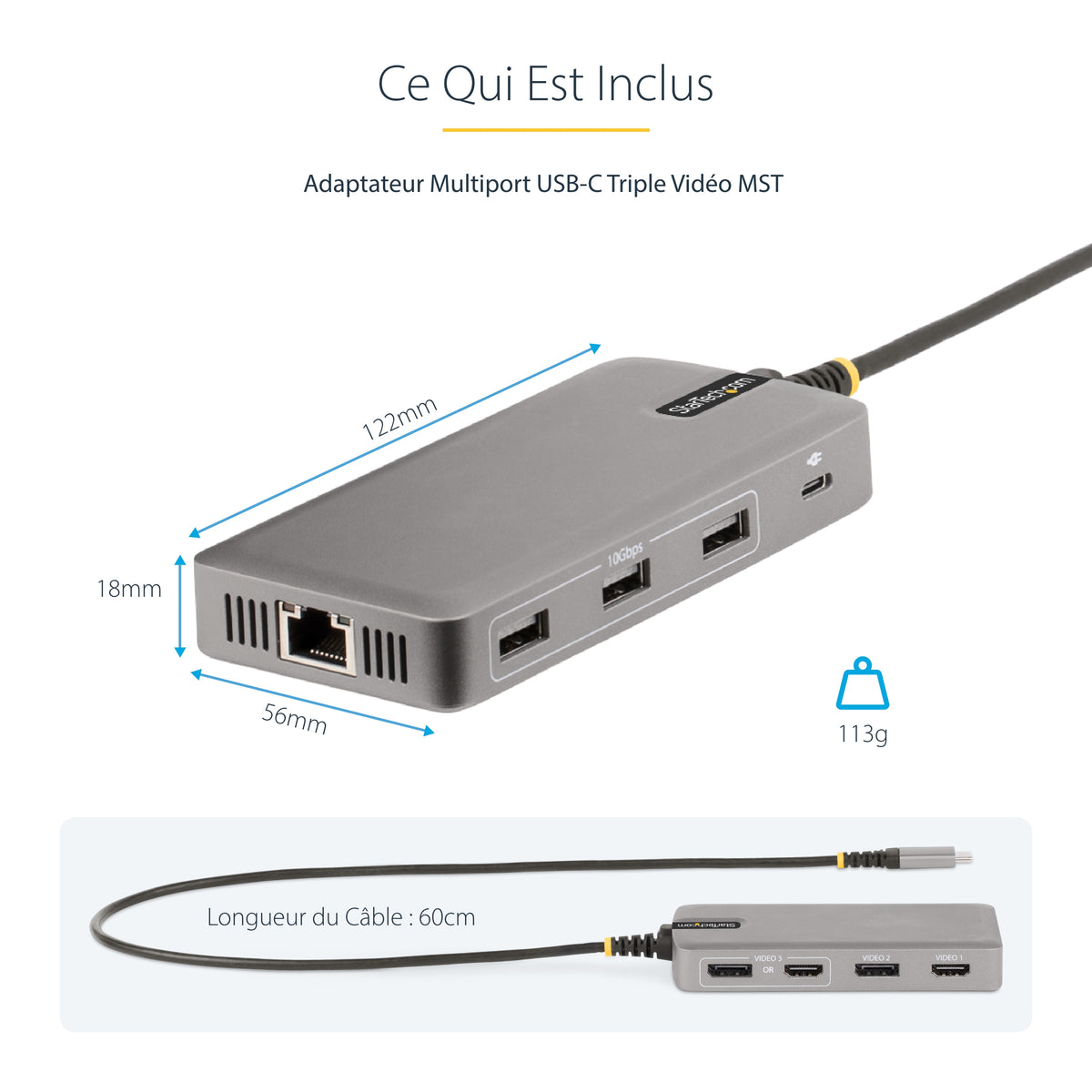 USB-C Triple-Monitor Multiport Adapter