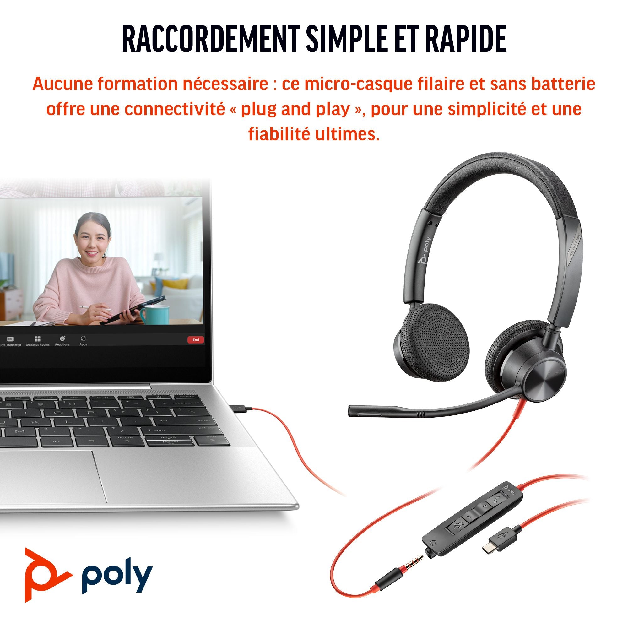 Poly BW 3325 -M USB-C HS+USB-C/A