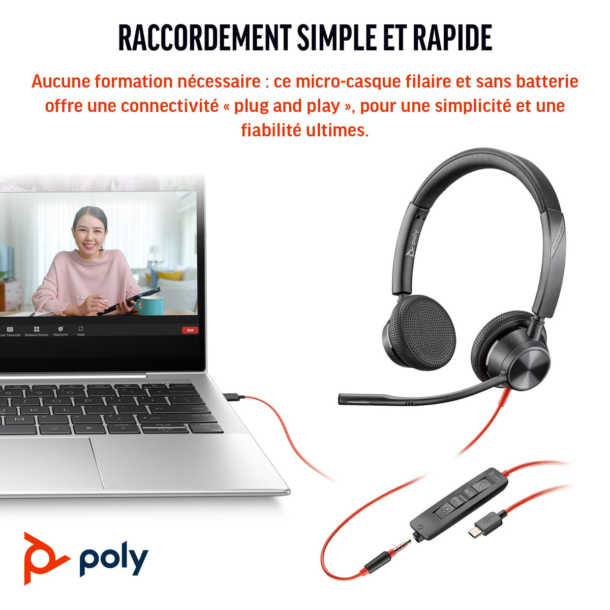 Poly BW 3325 -M USB-C HS+USB-C/A