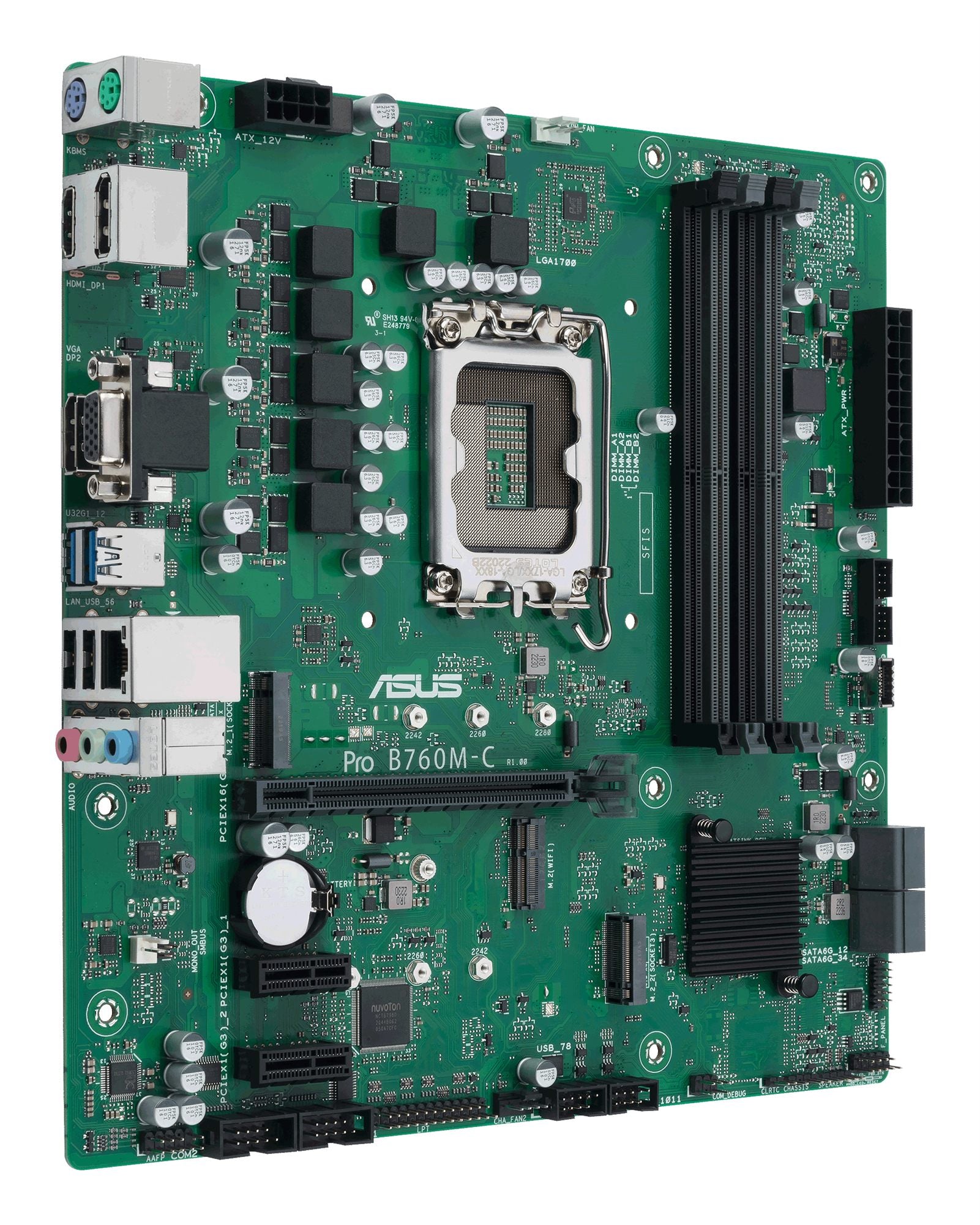 ASUS B760M-C-CSM LGA1700 4DDR5 microATX 4xSATA 2xDP 1.4 HDMI 2.1 D-Sub MB