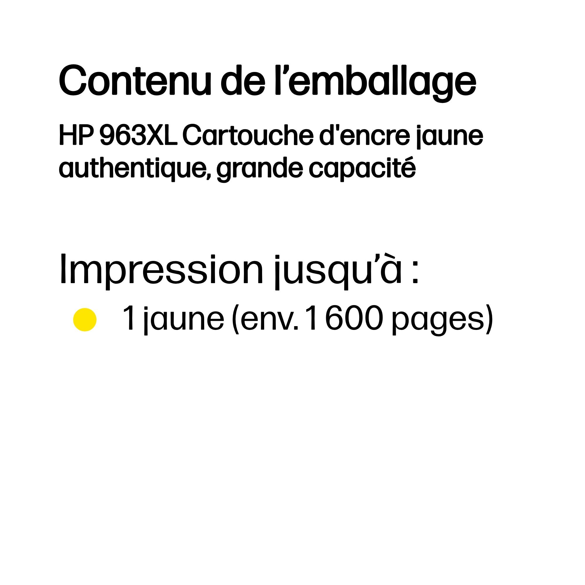 HP 963XL High Yield Yellow Original Ink Cartridge