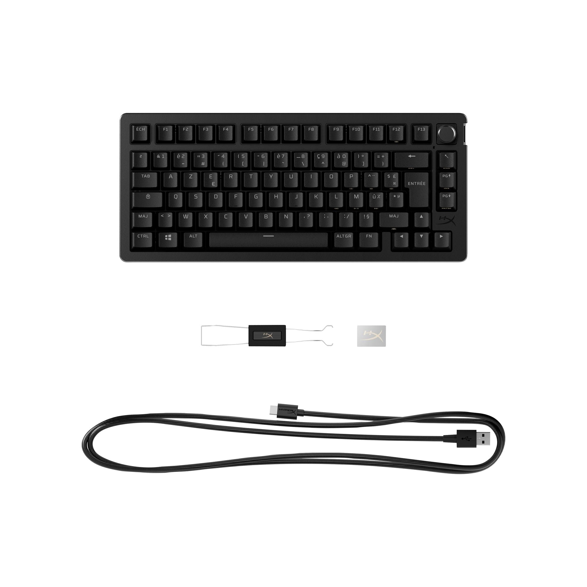 Clavier mécanique HyperX Alloy Rise 75 RGB - interrupteurs HX Red - QWERTY US INT