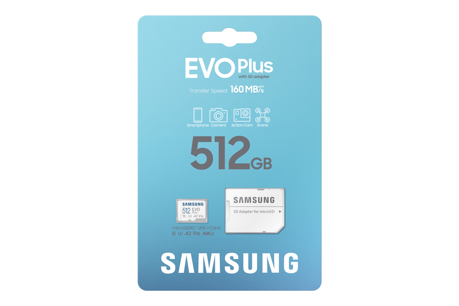 Micro SD EVO PLUS 2023 512GB+SD Adapter