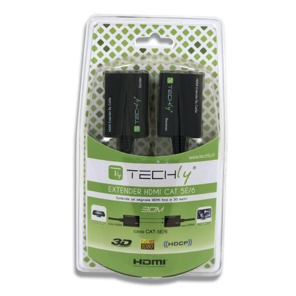 Techly IDATA EXT-E30D Extendeur HDMI 1080p60Hz jusqu'a 30m sur câble Cat5e/6