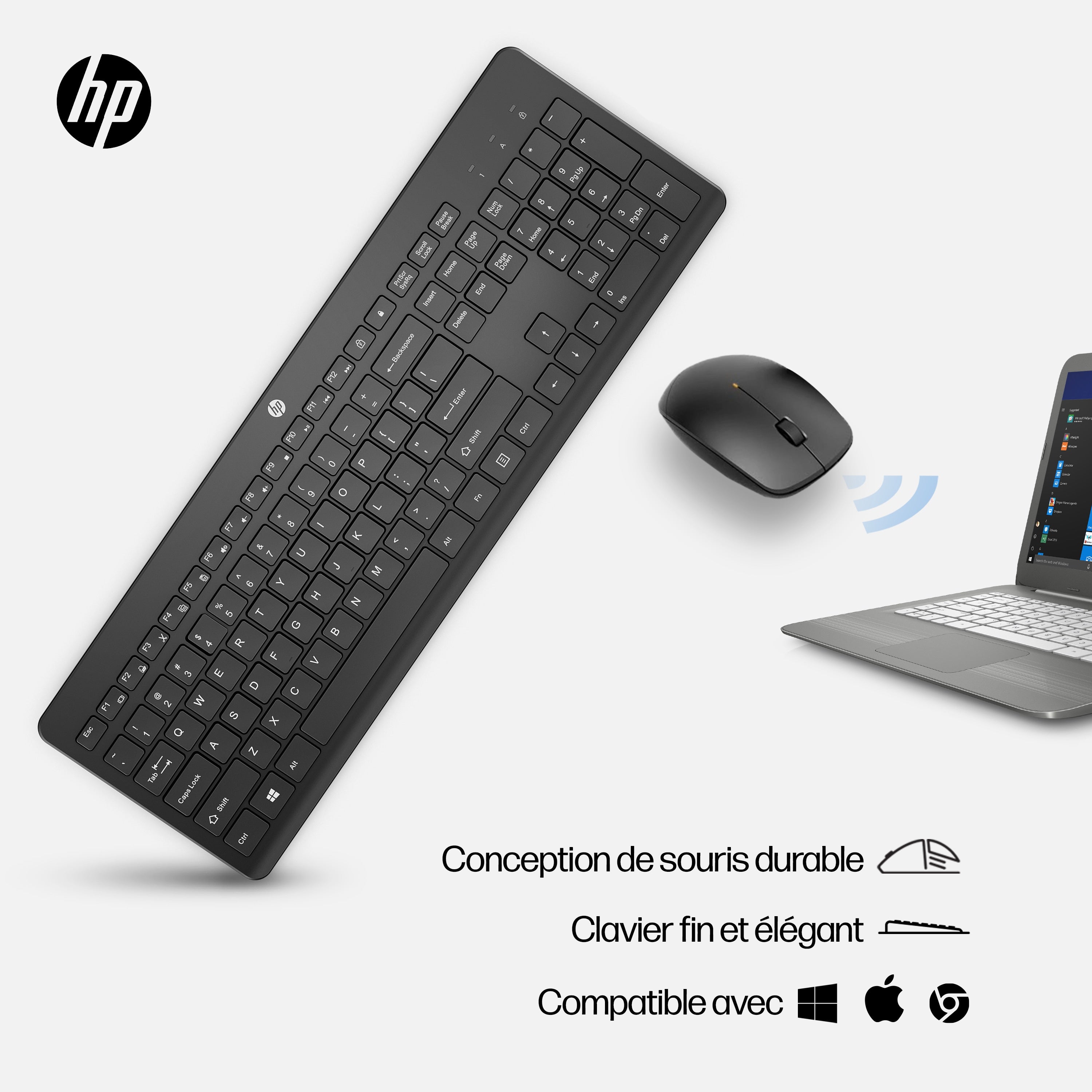 HP 230 WL Mouse+KB Combo EMEA-INTL Engl