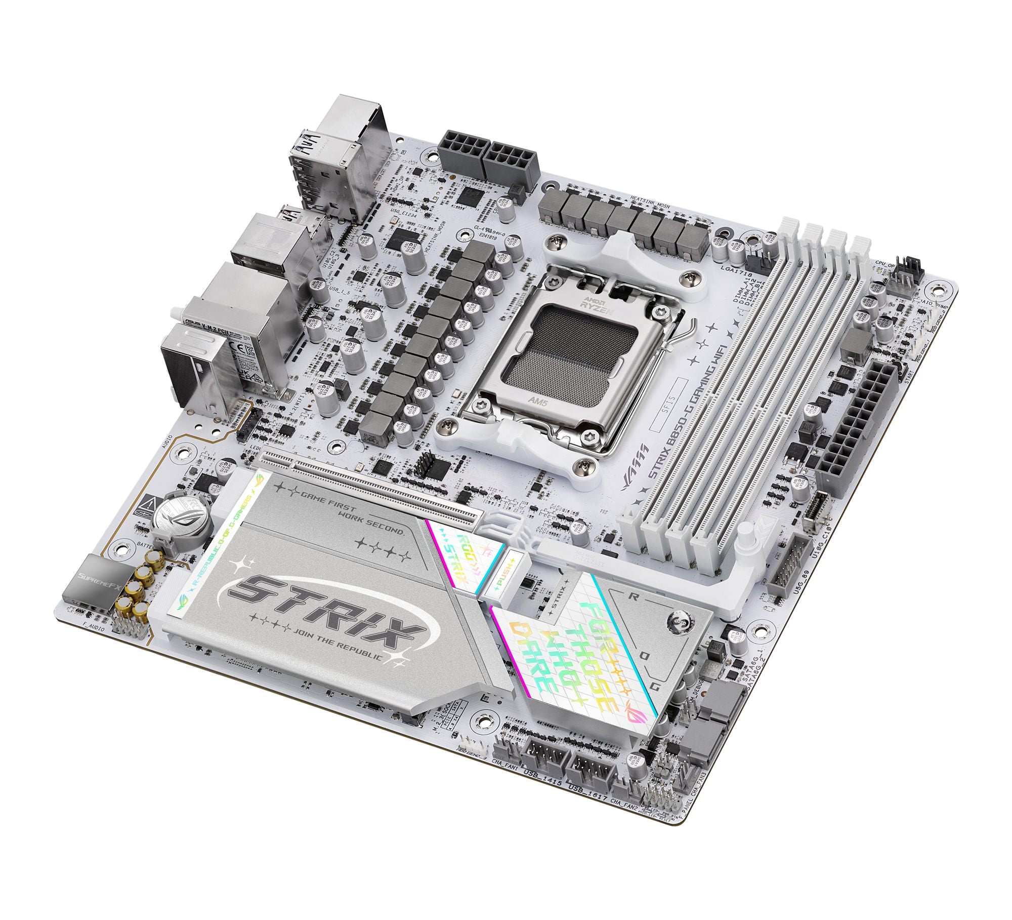 ASUS ROG Strix B850-G Gaming WiFi AMD mATX motherboard DDR5 PCIe 5.0 4xM.2 1xHDMI 1xDisplayPort 2xSATA