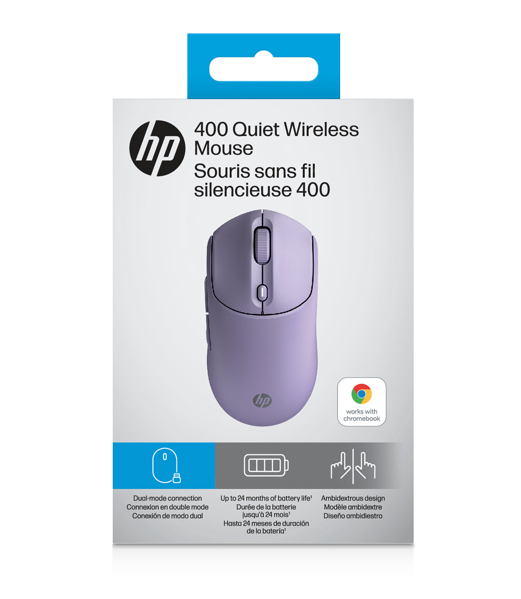 HP 400 Quiet Purple Wireless Mouse EURO