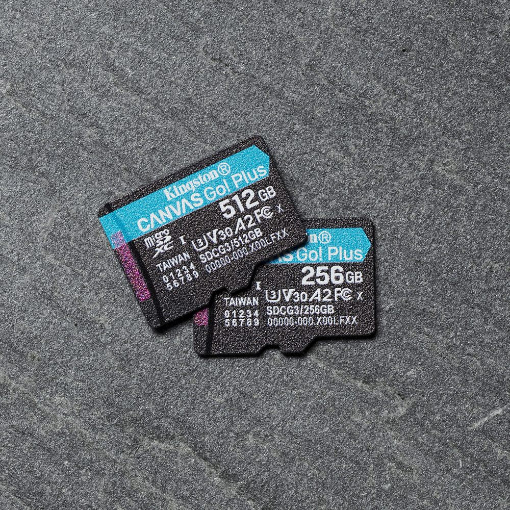 KINGSTON 256GB microSDXC Canvas Go Plus 170R A2 U3 V30 Card + ADP