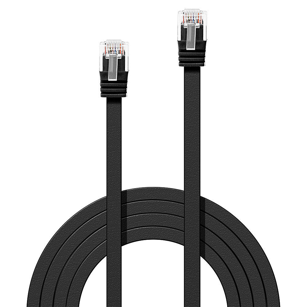 LINDY Cat.6 Flat Cable Patch Cable Black 0.3m Without Shielding